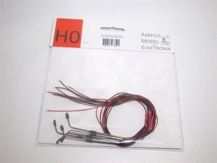 Aarhus Model Elektronik 0006 6 cm gadelampe, 10 stk pakke, H0