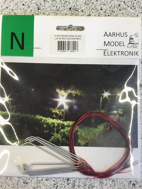 Aarhus Model Elektronik 0017 5.5 cm lampe, 10 stk pakke, SPOR N, NYHED 2019