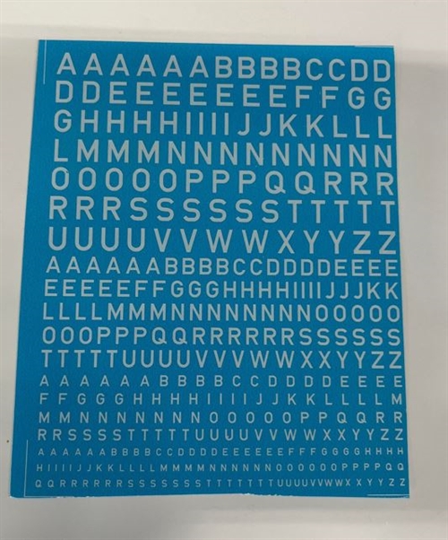 DMC Decals B10 Letters, mixed sizes, white