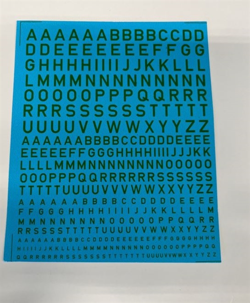 DMC Decals B15 Letters, mixed sizes, green