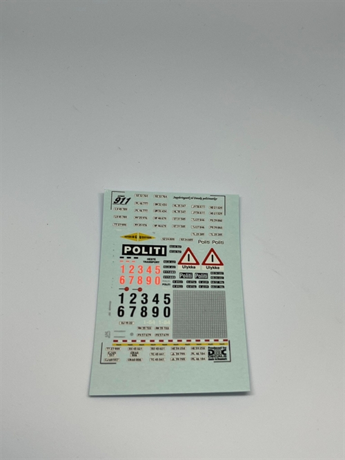 DMC Decals FB045 Misc. Police and license plates 1/87
