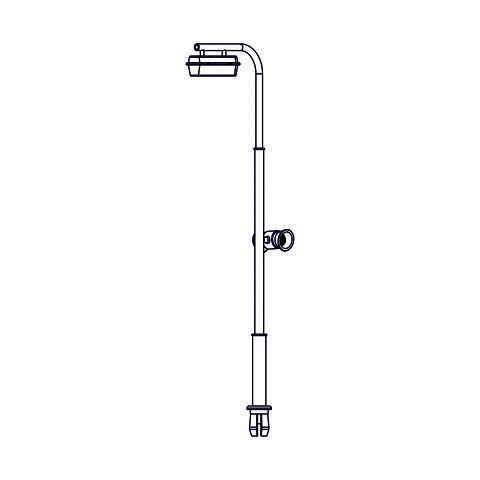 Dekas E-003 Perronlampe, moderne type med højttaler, H0 NYHED 2018