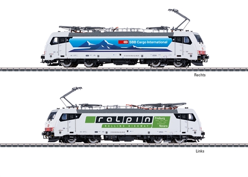 Märklin 38801 Class 186 electric locomotive with two different designs