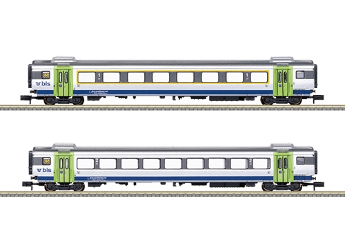 MiniTrix 18294 "GOLDEN PASS LINE" EXPRESS TRAIN CAR SET, Gauge N