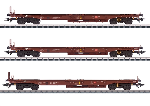 Märklin 47464 Three four-axle pocket wagons of the type Sdgkms 707, COMING NEW 2026