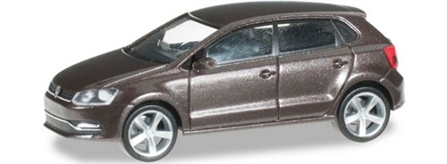 Herpa 038379 VW Polo '14 5-door metallic, chocolate brown, H0