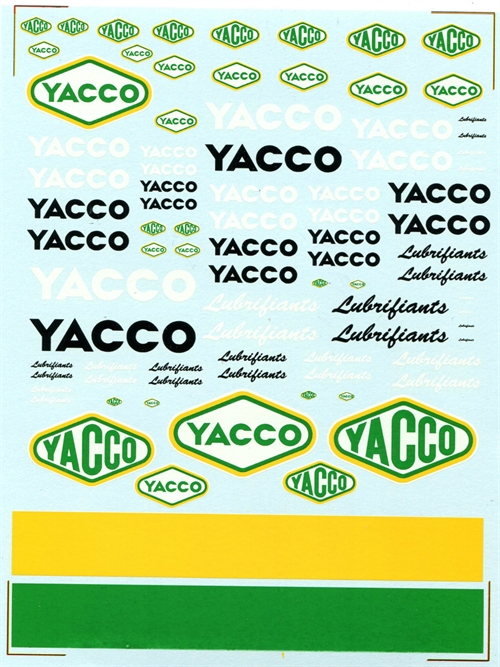 DMC Decals SP-028 Yacco 1/24 - 1/32 - 1/43