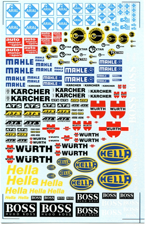 DMC Decals SP-065 German Sponsor decals 1/24 - 1/32 - 1/43