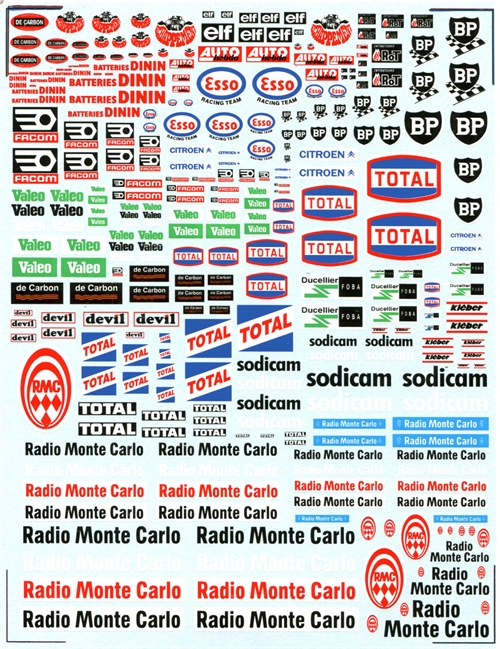 DMC Decals SP-067 French Sponsor decals (1) 1/24 - 1/32 - 1/43