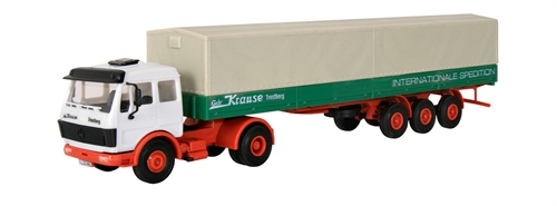 Kibri 14644 Mercedes-Benz SK 1632S with tarpaulin semi-trailer, H0