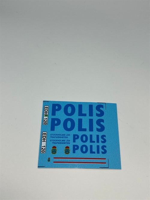 DMC Decals 24-19 Polis-Sweden blue