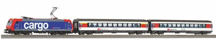 Piko 59029 Startsæt med SBB EC Re 484, 2 vogne, smart Control og skinneoval med ballast, H0 NYHED 2020