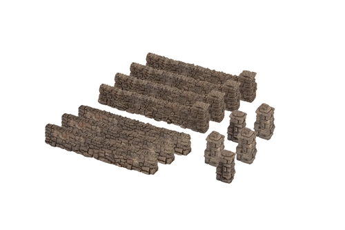 Noch 13170 Quarry wall 12 parts, total length 72 cm, wall height 1.6 cm, column height 2.2 cm
