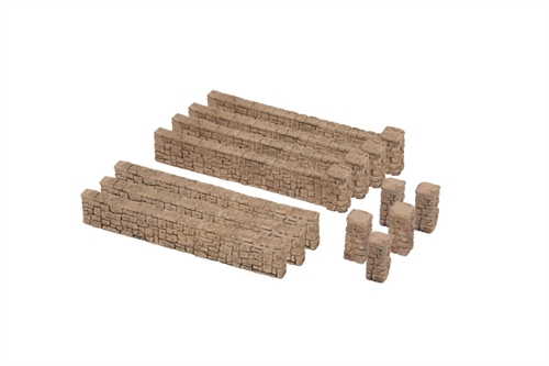Noch 13172 Garden wall 12 parts, total length 71 cm, wall height 1.5 cm, column height 1.9 cm