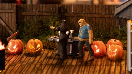 Noch 51210 Pumpkins, illuminated, 5 pieces, each fitted with its own LED, H0