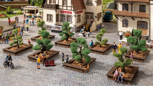 Noch 21546 Bonzai trees, 12 pcs, approx. 4-5 cm high, H0, TT, N