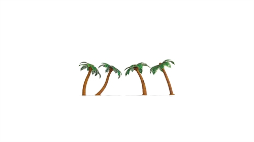 Noch 21973 Palm trees, 4 pieces approx. 4.5 cm high, H0, TT, N
