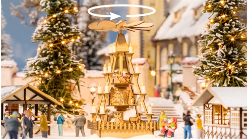 Noch 66413 Micro-motion Christmas market pyramid, H0