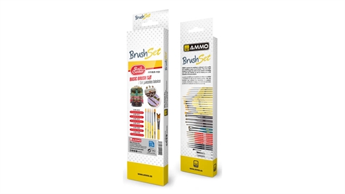 Ammo By MIG 4601151 Model Building Brushes, Basic Set