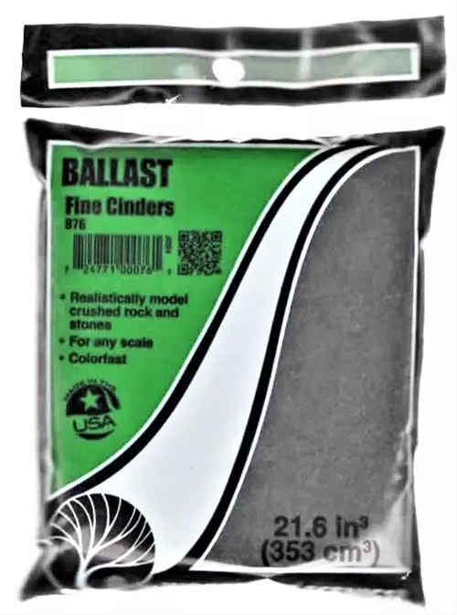 Woodland Scenics B76 Ballast, fine coal 383cm3