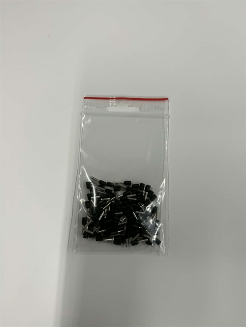 K8100 terminalrør, Sorte, 1,5mm2, 100 stk