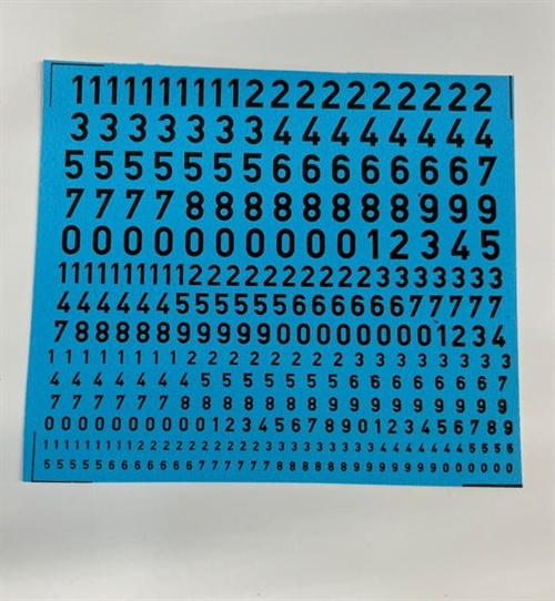  DMC Decals T11 Numbers, mixed sizes, black