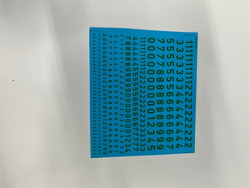 DMC Decals T15 Numbers, mixed sizes, green