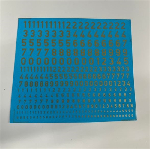 DMC Decals T18 Numbers, mixed sizes, gold