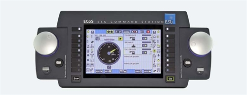 ESU 50220 Command Station ECoS 2.5, 6A, 7" TFT display, capacitive touch, MM/DCC/SX/M4, power supply 90-240V Euro, output 15V-21V, 150W, DE manual