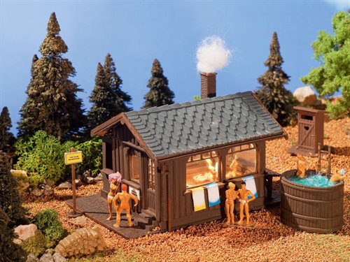 Vollmer 45146 Sauna incl. outdoor bathtub and toilet H0